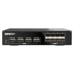 QNAP 12-Port 100GBe Half-Width Rackmount Layer 2 Managed Switch With Four 100GBe Qsfp28 And Eight 25GBe Sfp28 Ports (Qsw-M7308R-4X-Us)