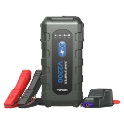 TOPDON V2200, 2200 Peak Amp Car Jump Starter, Power Bank, & Flashlight