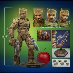 MARVEL Guardians Of The Galaxy Volume 3 12 Inch Action Figure 1/6 Scale - Groot Hot Toys 912309