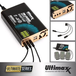 ULTIMAXX Mavic 2 Pro Zoom Intelligent Rapid Battery Charger for 3 Batteries + 2 USB Ports