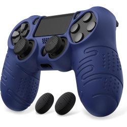 NONE Playvital Line Silicone Cover Skin for Ps5 Controller, Anti-Slip Soft Protector Case Cover With Thumb Grip Caps, Midnight In Blue