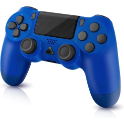 NONE Ps4 Wireless Controller With Audio Jack, Six-Axis Motion Control, Vibration And Touchpad, Compatible With Play Station 4/slim/pro/pc, Blue