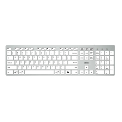 ADESSO Easytouch 730 Keyboard (White) – USB-C, Multi-Os, Scissor Switch, Copilot Ai Hotkey, Bilingual English/french, USB-A & 3.5MM Aux Ports –