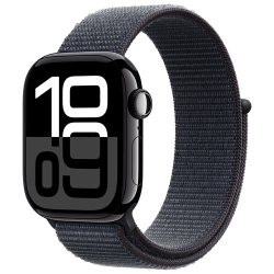 APPLE - Watch Series 10 (Gps) 42MM Jet Aluminum Case With Ink Sport Loop In Black