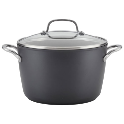 KITCHENAID 7.5L Hard-Anodized Aluminum Stock Pot - In Black
