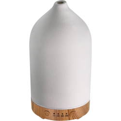 NONE 200Ml Noise Ceramic Diffuser, Sleep Sound Machine \w 20 Natural Soothing Sounds for Office, Home, Essential Oil Diffuser, 7 Color Lights, White