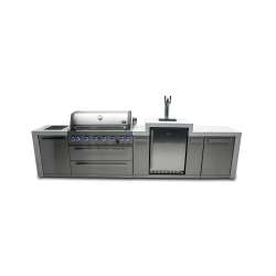 MONT ALPI 805 Deluxe Island With A Kegerator - Marine Grade Stainless Steel