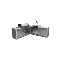 MONT ALPI 805 Deluxe Island With A 90 Degree Corner And Kegerator - Marine Grade Stainless Steel