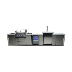 MONT ALPI 400 Deluxe Island With A Kegerator And A Beverage Center - Marine Grade Stainless Steel