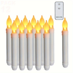 YOULIGHTS Led Simulated Candle Lights, Remote Control Flameless Electronic Candles, Tapered Candle Lights