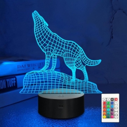 YOULIGHTS Wolf Night Light, 3D Wolf Lamp With Remote Control 16 Colors Changing Table Lamps Bedroom Decor Best Gift Idea for Boys And Kids