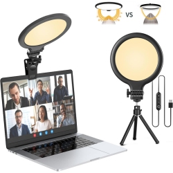 YOULIGHTS 72 Led Ring Light for Laptop, Video Conference Lighting Kit 3000K-6500K Dimmable Selfie Ring Light，6" Ring Light With Clip And Tripod