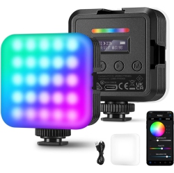 YOULIGHTS RGB62 Magnetic RGB Video Light \w Upgraded App Control, 360° Full Color Led Camera Light \w 3 Cold Shoes Cri97+ 2500K-8500K 17 Scenes