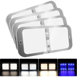 YOULIGHTS 4 Pack - Rv Led Interior Lights, Dc 12-18V Dimmable Rv Ceiling Dome Lights, 800Lm 3000-6000K Camper Lighting Fixture