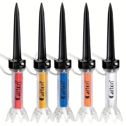 GENER Caiton Magnetic Golf Tees Set - 5PCs With 360° Bounce Technology, Durable Plastic, Enhanced Accuracy, T - 90Mm/3.54In