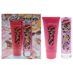 CHRISTIAN AUDIGIER Ed Hardy By for Women - 2 PC Gift Set 3.4OZ Edp Spray, 6.8OZ Body Lotion