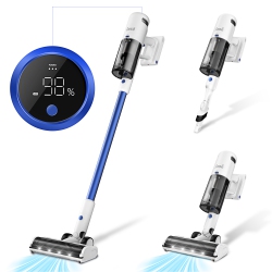 INSE V120 Vacuum Cleaners, 50Kpa 150W 60Mins Cordless Vacuum Cleaner, Stick Vacuum \w Led Touch Screen, Anti-Tangle Wireless Vacuum, Rechargeable