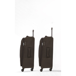 EMBLEM Duster 24"/28" Set Of 2 Checkin Softside Spinner Luggage, 1200D Lightweight With 360 Degree Wheels, Expandable Trolley Bag In Brown