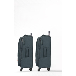 EMBLEM Duster 24"/28" Set Of Checkin 2 Softside Spinner Luggage, 1200D Lightweight With 360 Degree Wheels, Expandable Trolley Bag In Grey