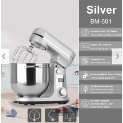 PRISMI 1200W 6-Speed Kitchen Stand Mixer With 6L Stainless Steel Bowl And Accessories/silver
