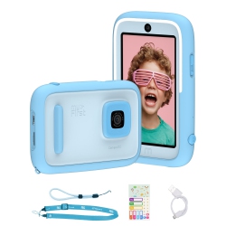 MYFIRST Camera 50 (Blue) New Ai Editor Camera for Kids, 20Mp Photos 1080P Video, Front & Selfie Lens, Birthday Gifts for Boys & Girls Ages 4-15