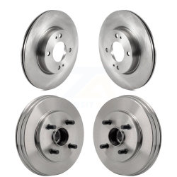 CMX Front Rear Disc Brake Rotors Drums Kit for 2017-2024 Mitsubishi Mirage G4 K8-102666