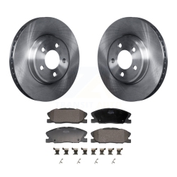 TRANSIT AUTO Front Brake Rotor Semi-Metallic Pad Kit for Dodge Charger With 370MM Diameter K8F-103965