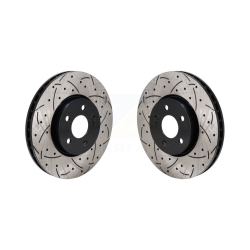 Front Drill Slot Disc Brake Rotors Pair for Mercedes-Benz A220 CLA250 With Standard Brakes KD-100693