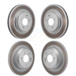 GENIUS Front Rear Coated Disc Brake Rotors Kit for Genesis G70 Kia Stinger Kg-101907