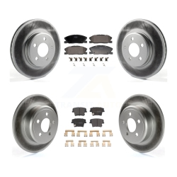 TRANSIT AUTO Front Rear Coated Brake Rotors Semi-Metallic Pad Kit for 2014 Dodge Charger Rwd With 3.6L Kgf-102941