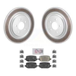 TRANSIT AUTO Rear Coated Disc Brake Rotors And Ceramic Pads Kit for 2022-2024 Ford Explorer 3.0L/2.3L Kga-105414