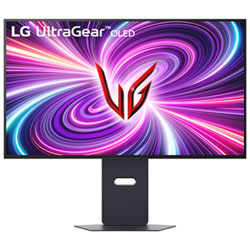 LG UltraGear 32" Dual Mode (4K UHD 240Hz, FHD 480Hz) 0.03ms GTG OLED G-Sync FreeSync Gaming Monitor - Purple Grey