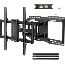 GENER Full Motion Tv Wall Mount Bracket for 32-90 Inch Tvs | Sliding Design, Fits 16-24 Inch Studs, Swivel & Articulating Arms, Vesa 600X400Mm, Holds