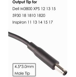 DOLAER 2-Pack Tip Adapter Converter Cable 7.4 to 4.5MM for Dell Laptop Power Supply 30W 40W 45W 65W 90W 120W 135W D5G6M 0D5G6M M3800 Xps 12 13 9350
