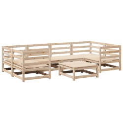 VIDAXL 7 Piece Garden Sofa Set Solid Wood Pine