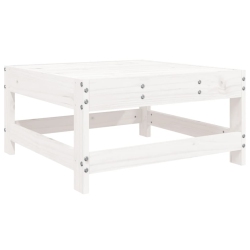 VIDAXL Garden Footstool Solid Wood Pine In White