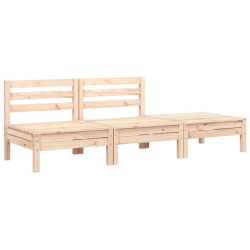 VIDAXL Garden Sofa 3-Seater Solid Wood Pine