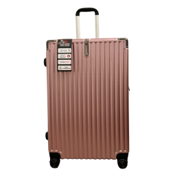 TRAVLR Strokes 20" Carryon Hardside Luggage Expandable, Mute Eight Wheels Wheels And Tsa Lock- Rose In Gold
