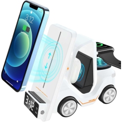 YOULIGHTS Wireless Charger Station for Iphone Charger, Apple Watch Charger, Airpods Charger, 6 In 1 Wireless Charging Station