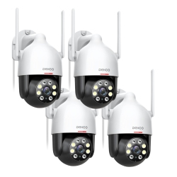 DEKCO 2K Outdoor Security Camera \w 360 Degree Pan-Tilt Motion Tracking, Home Camera Surveillance Exterieur, Wifi Camera, Full Color Night Vision