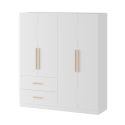 FAMAPY Multi-Functional Wardrobe Armoire With Hanging Rod, Shelves, And Two Large Drawers for Organized Bedroom Storage (63" W X 18.9" D X 70.9" H)