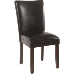 HOMEPOP – Parsons Deluxe Dining Chair - Faux Leather - Set Of 2 In Brown