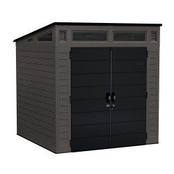 SUNCAST - Modernist 7" X 7' Storage Shed - Peppercorn/black
