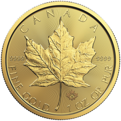 BORDER GOLD 1 OZ Canadian Maple Leaf Coin (Random Year)