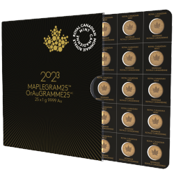 BORDER GOLD 25 Gram Maplegram Sheet (25 X 1 G)