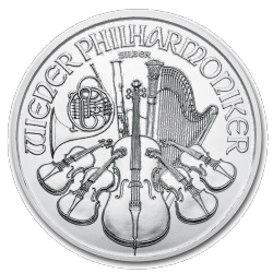 BORDER GOLD 1 OZ Philharmonic In Silver