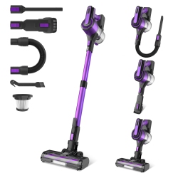 POWEART V870 Vacuum Cleaners, 50Kpa 350W 45Mins Cordless Vacuum Cleaner, Stick Vacuum \w Led Touch Screen, Anti-Tangle Wireless Vacuum, Rechargeable