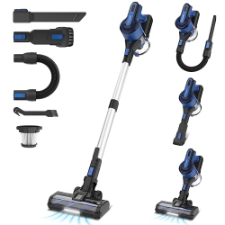 POWEART V870 Vacuum Cleaners, 50Kpa 450W 45Mins Cordless Vacuum Cleaner, Stick Vacuum \w Led Touch Screen, Anti-Tangle Wireless Vacuum, Rechargeable