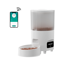 WENHOME Automatic Cat Feeders \w App: Wifi Pet Dry Food Dispenser 3L, Timed Auto Pet Feeder Programmable, Up to 10 Feeding Schedule Per Day(12