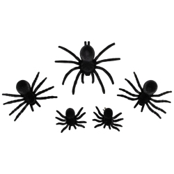 NORTHLIGHT Clip-On Tarantula Spiders Halloween Decorations - 9.5" - Set Of 5